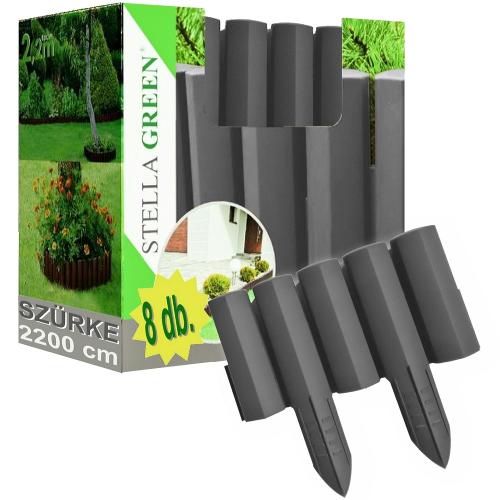 Ágyásszegély | Szürke | 2.2m×150mm 