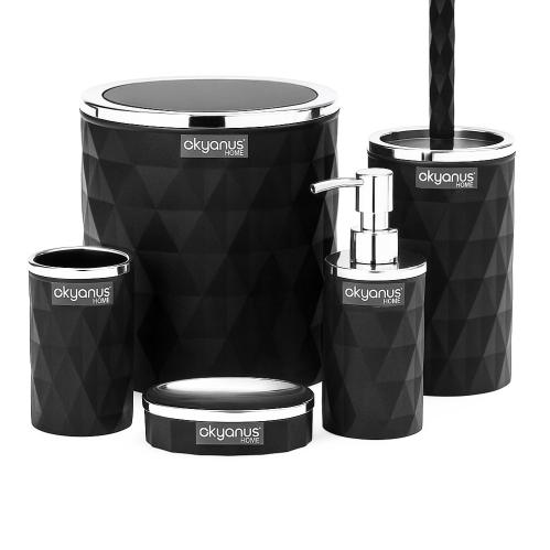 Fürdőszoba szett | Fekete | Diamond