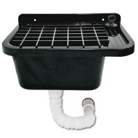 Fekete műanyag falikút | 50cm