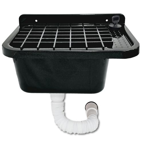 Fekete műanyag falikút | 50cm