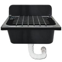 Fekete műanyag falikút | 55cm