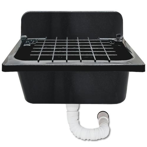 Fekete műanyag falikút | 55cm