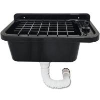 Fekete műanyag falikút | 60cm