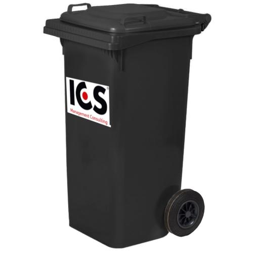 Szemeteskuka | Fekete | PP | 240L