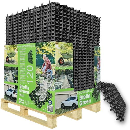 Gyeprács 50×50 cm | Fekete | 120db