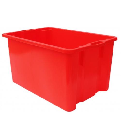 Piros műanyag húsosláda | 50L