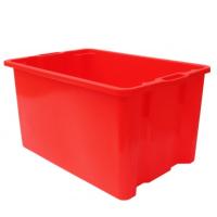 Piros műanyag húsosláda | 65L