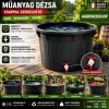 Műanyag dézsa | Fekete | 1000L