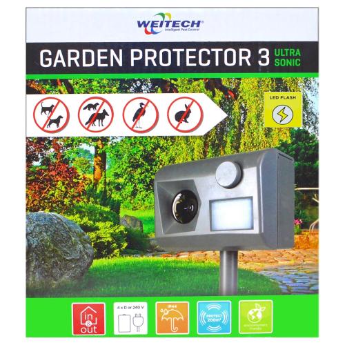 Szenzoros állatriasztó | 4×1.5V | Weitech